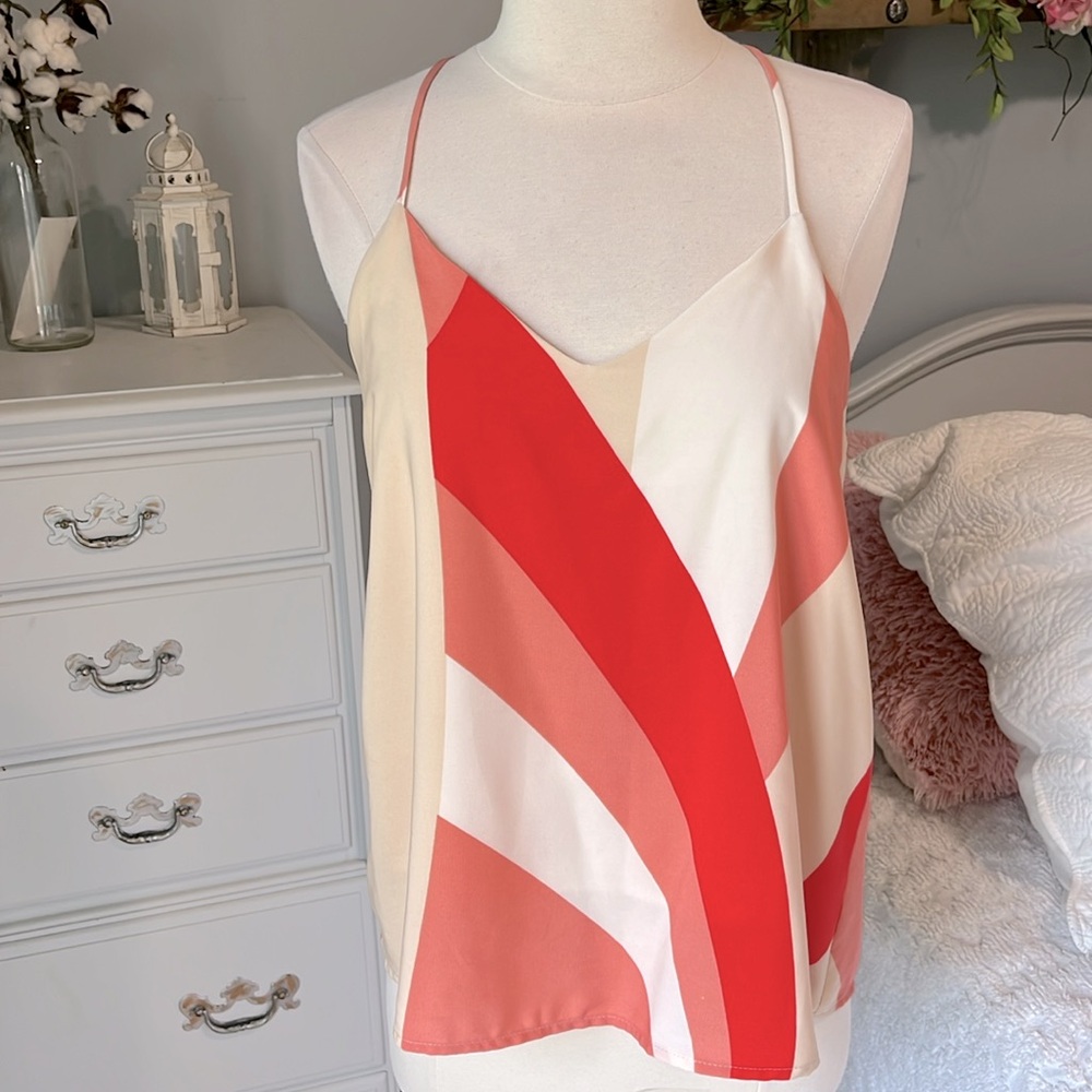 Flowy Silky Multicolor Top - Picture 3 of 7
